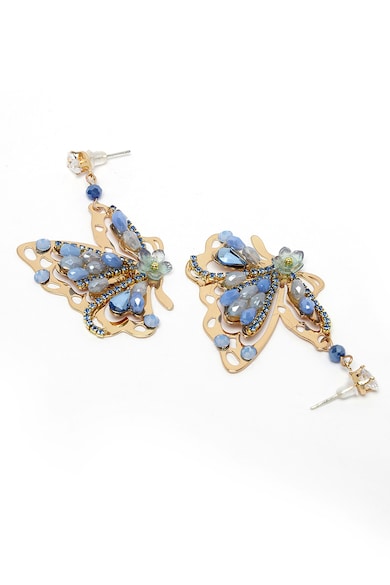 AVANT-GARDE PARIS Обеци с покритие от 18К злато с форма на пеперуди и с кристали и мъниста Жени