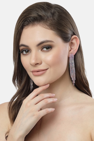 AVANT-GARDE PARIS Lógós fülbevaló kristályokkal női