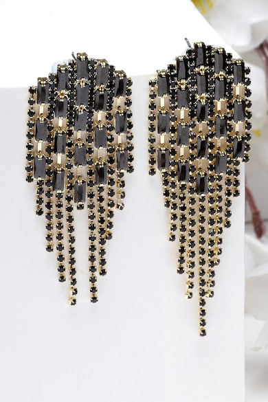 AVANT-GARDE PARIS 18 karátos aranybevonatú fülbevaló kristályokkal női