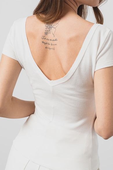Max&Co Egyszinű póló V-alakú hátrésszel női