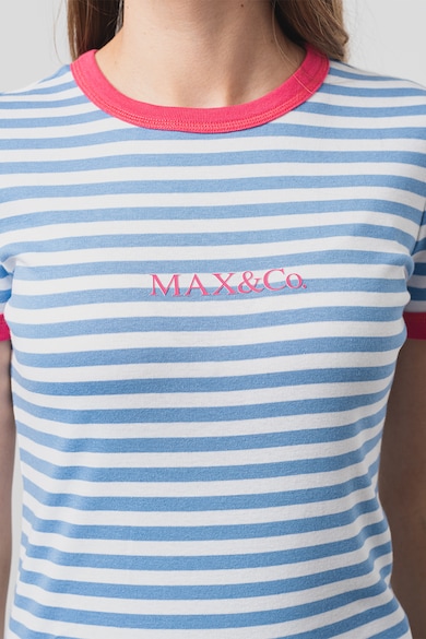 Max&Co Tricou de bumbac cu model in dungi Femei