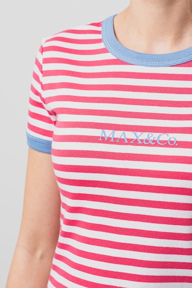 Max&Co Tricou de bumbac cu model in dungi Femei