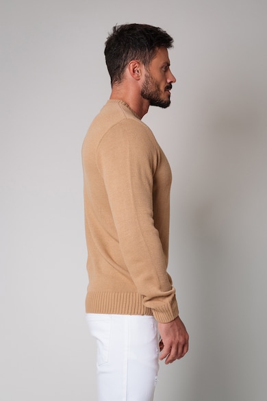 uFIT Egyszínű gyapjútartalmú pulóver férfi