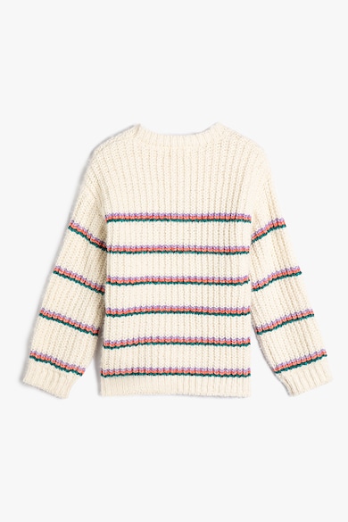 KOTON Раиран пуловер с овално деколте Момичета