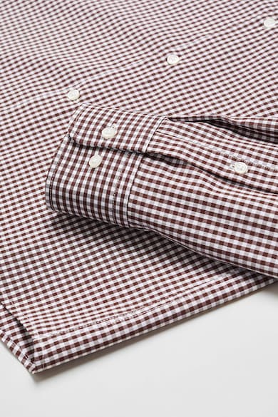 Mango Camasa slim fit cu model gingham Cuers Barbati