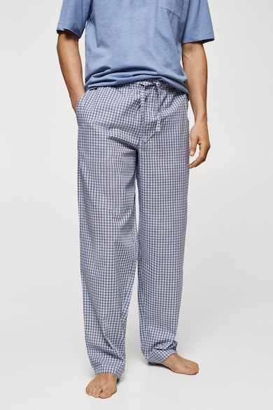 Mango Pijama cu pantaloni in carouri Barbati