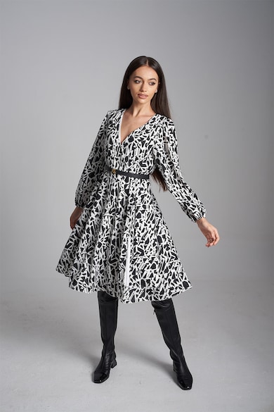 INNES Atelier Átlapolt fazonú mintás ruha női