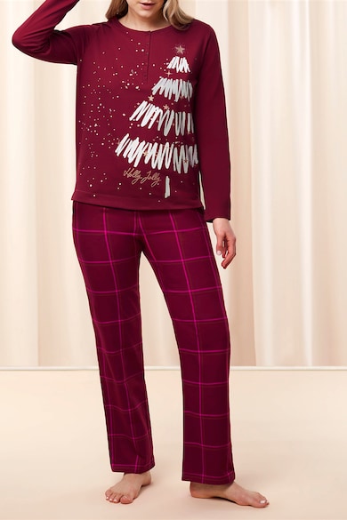 Triumph Karácsonyi mintás hosszú pizsama női