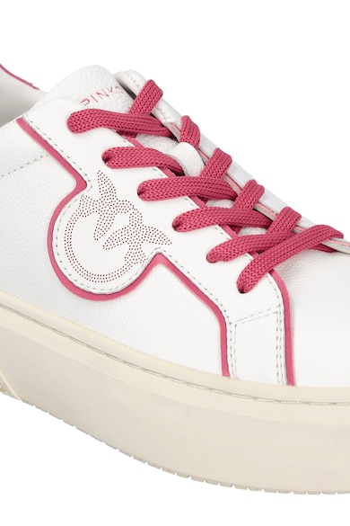 Pinko Pantofi sport de piele si piele ecologica cu logo Yoko Femei