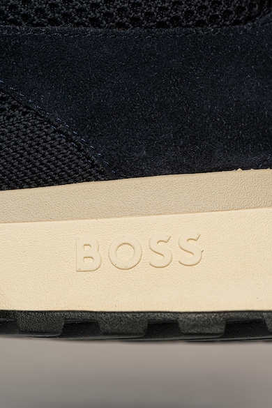 BOSS Hálós sneaker nyersbőr hatású részletekkel férfi