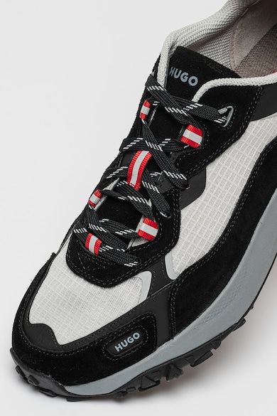 HUGO Sneaker nyersbőr hatású részletekkel férfi