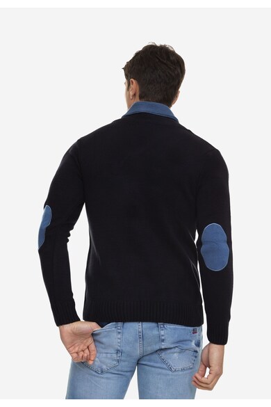 Sir Raymond Tailor Памучен пуловер с апликирани лакти Мъже