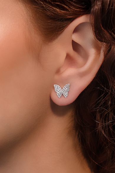 DKNY Обеци с форма на пеперуди с кристали Жени