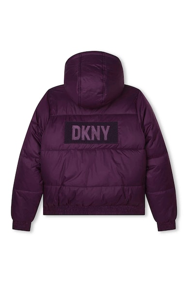 DKNY Двулицево зимно яке с качулка и капитониран дизайн Момчета
