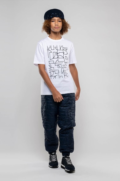 BOSS Kidswear Sneaker nyersbőr részletekkel Fiú