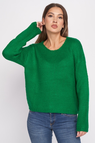 KVL by KENVELO Kerek nyakú egyszínű pulóver női