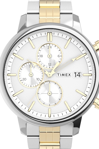 Timex Двуцветен часовник Chicago с хронограф - 45 мм Мъже