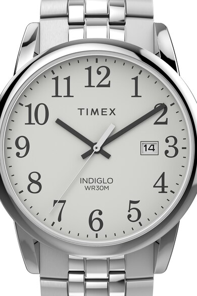 Timex Ceas rotund de otel ioxidabil Easy Reader , 38MM Barbati
