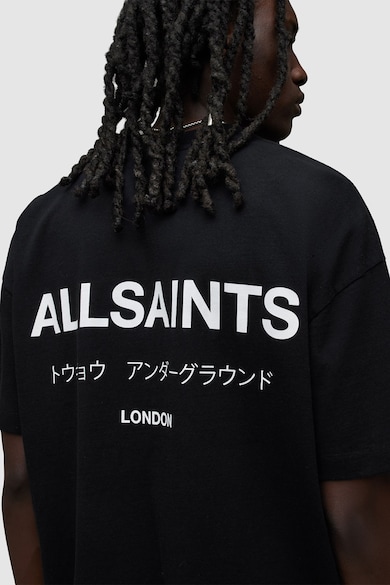 AllSaints Underground logómintás póló ejtett ujjakkal férfi