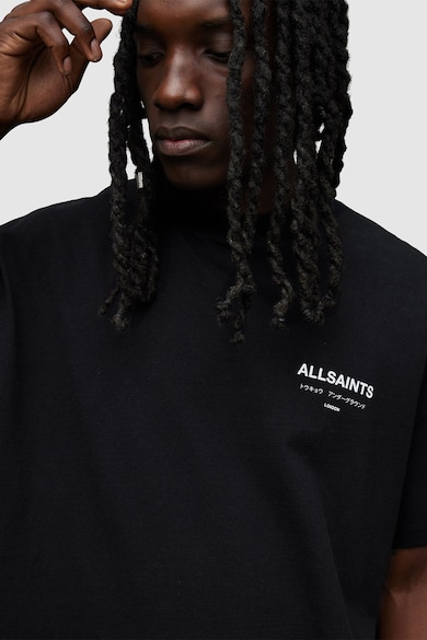 AllSaints Underground logómintás póló ejtett ujjakkal férfi