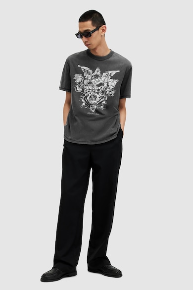 AllSaints Памучна тениска Covenant с фигурален десен Мъже