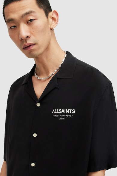 AllSaints Риза Underground от вискоза с лого Мъже