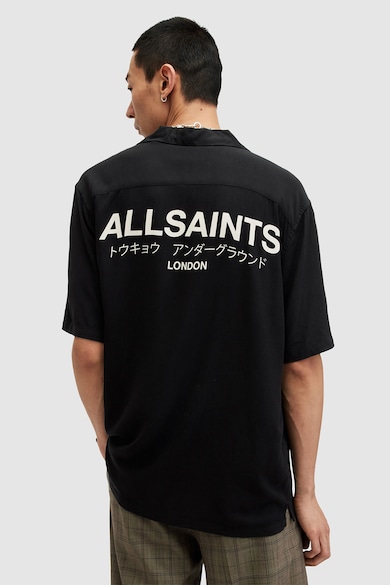 AllSaints Camasa din viscoza cu imprimeu logo Underground Barbati