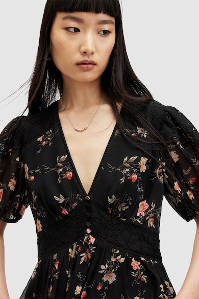 AllSaints Bluza evazata cu model floral Dinah Tanana Femei