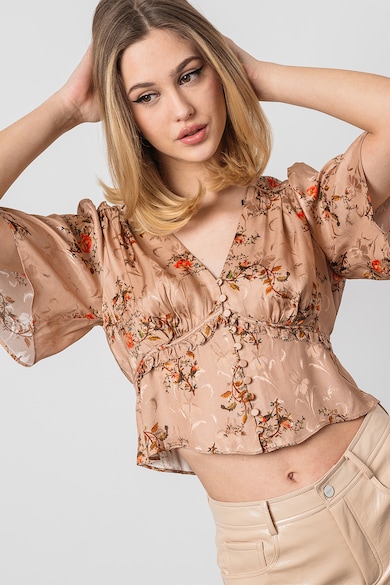 AllSaints Bluza crop cu imprimeu floral Femei