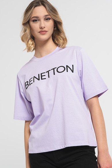 United Colors of Benetton Тениска с овално деколте и лого Жени