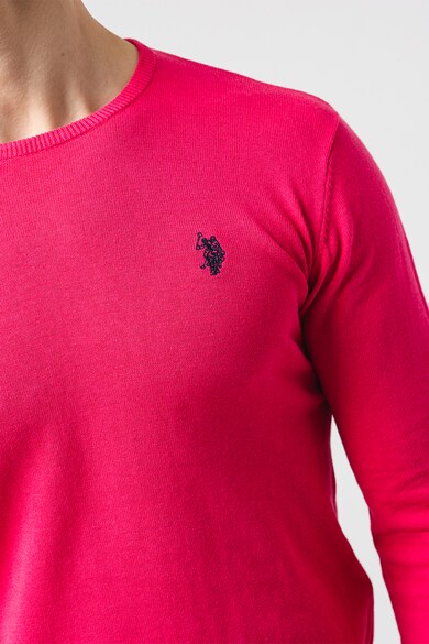 U.S. Polo Assn. Kerek nyakú pulóver logós részlettel férfi