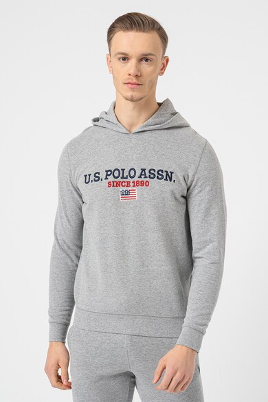 U.S. Polo Assn. Kapucnis pulóver hímzett logóval férfi
