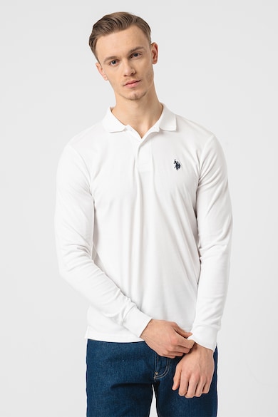 U.S. Polo Assn. Памучна блуза с яка Мъже