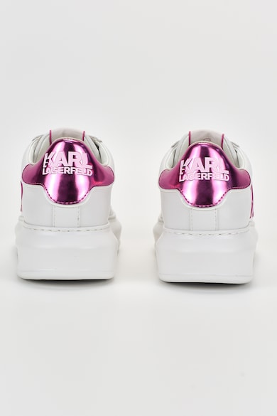 Karl Lagerfeld Скосени кожени спортни обувки с лого Жени