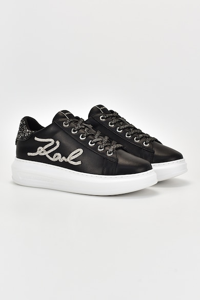 Karl Lagerfeld Pantofi sport wedge de piele cu detalii logo Femei