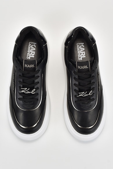 Karl Lagerfeld Кожени спортни обувки със скосена подметка и лого Жени