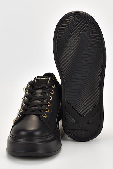 Karl Lagerfeld Pantofi sport de piele cu aplicatii de strasuri si tinte Femei