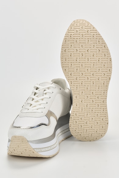 Karl Lagerfeld Спортни кожени обувки Velocita с текстил Жени