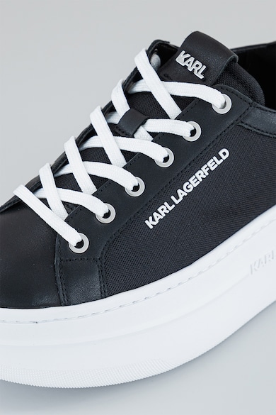 Karl Lagerfeld Kobo III bőrsneaker textil betétekkel női