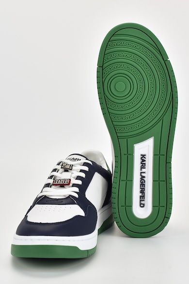 Karl Lagerfeld Кожени спортни обувки с дизайн с цветен блок Мъже
