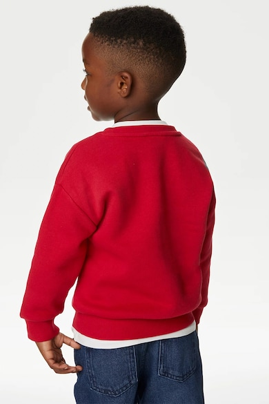 Marks & Spencer Mintás pamuttartalmú pulóver Fiú