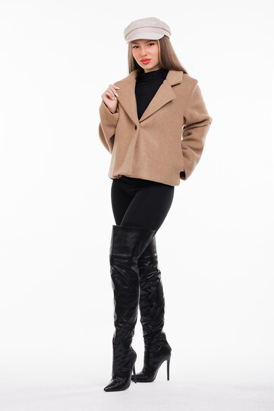 CAMISSI Bő fazonú rövid kabát hajtókás gallérral női