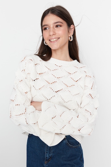 Trendyol Bő fazonú azsúros pulóver női