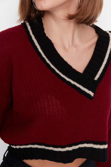 Trendyol V-nyakú crop pulóver női