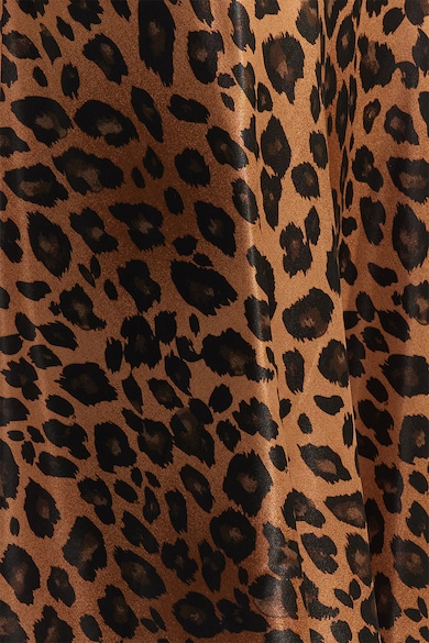Trendyol Fusta midi de satin cu imprimeu leopard Femei