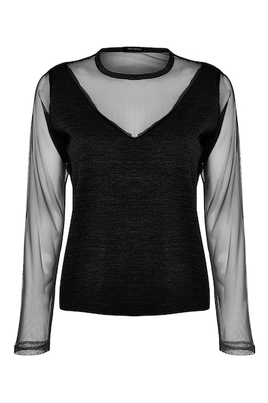 Trendyol Пуловер с полупрозрачни панели Жени