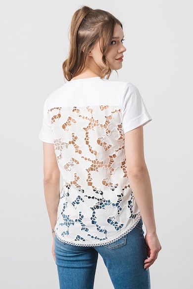 Liu Jo Памучна тениска с перфорации на гърба Жени