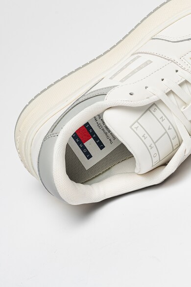 Tommy Jeans Скосени кожени спортни обувки с контрасти Жени