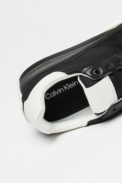 CALVIN KLEIN Fűzős sneaker bőr és nyersbőr betétekkel férfi