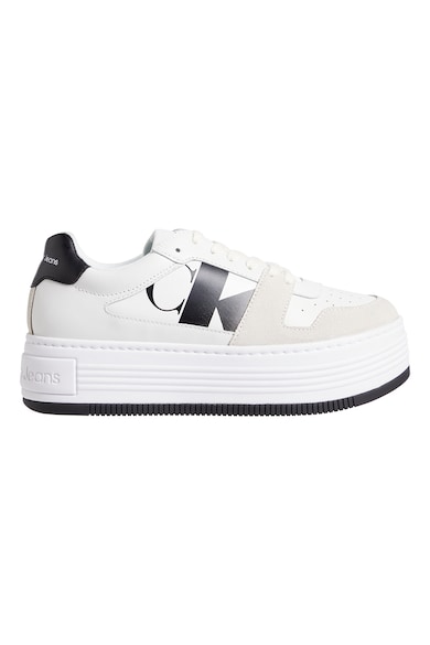 CALVIN KLEIN JEANS Pantofi sport flatform din piele si piele intoarsa Femei